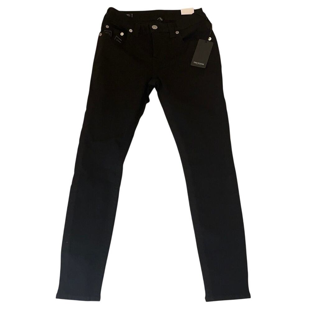 True Religion Jennie Curvy Mid Rise Super Skinny Jeans Black Size: 29 - NWT